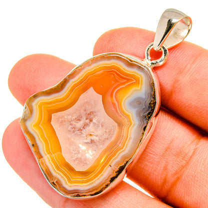 Yellow Geode Slice Pendants handcrafted by Ana Silver Co - PD8947