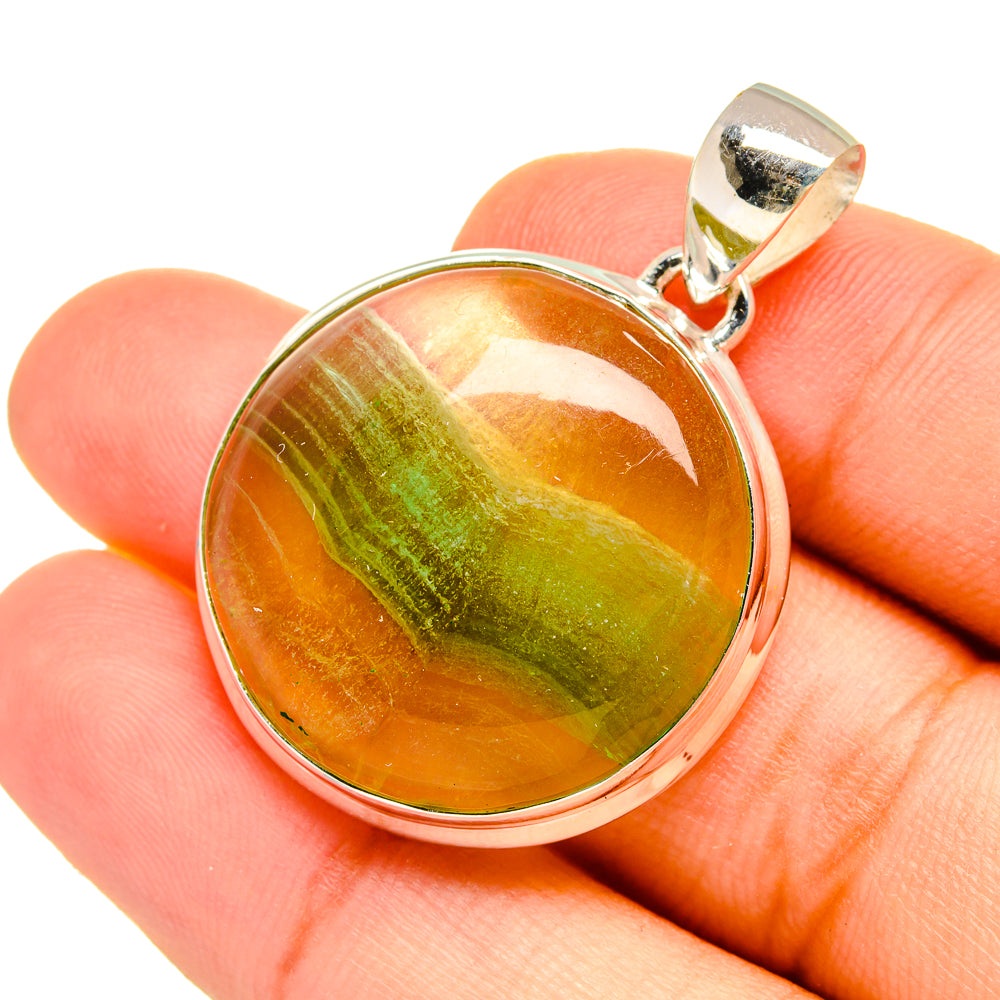 Green Fluorite Pendants handcrafted by Ana Silver Co - PD8957