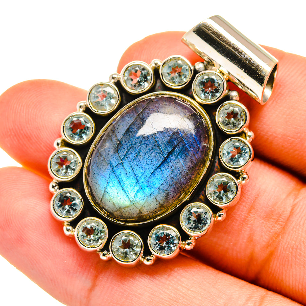 Labradorite Pendants handcrafted by Ana Silver Co - PD8966