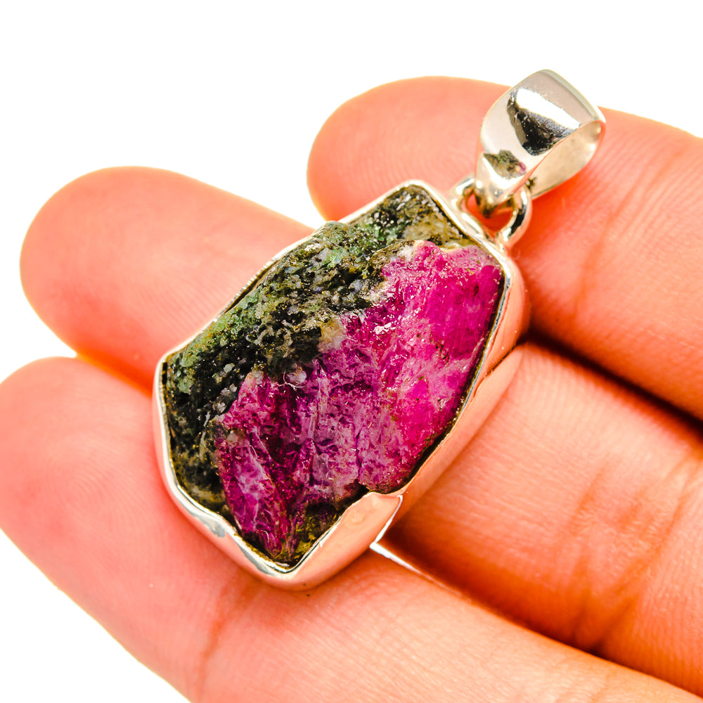 Ruby Zoisite Pendants handcrafted by Ana Silver Co - PD8967