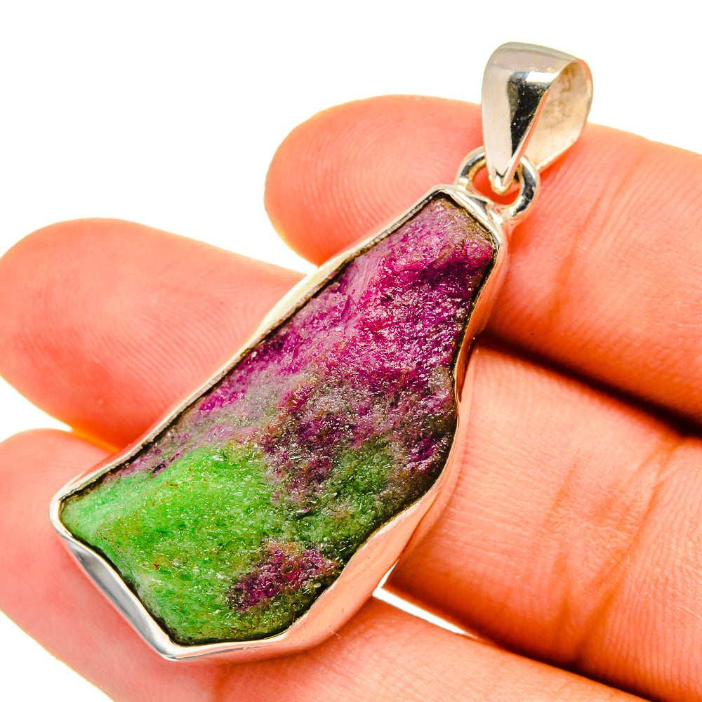 Ruby Zoisite Pendants handcrafted by Ana Silver Co - PD8971