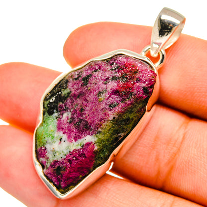 Ruby Zoisite Pendants handcrafted by Ana Silver Co - PD8972