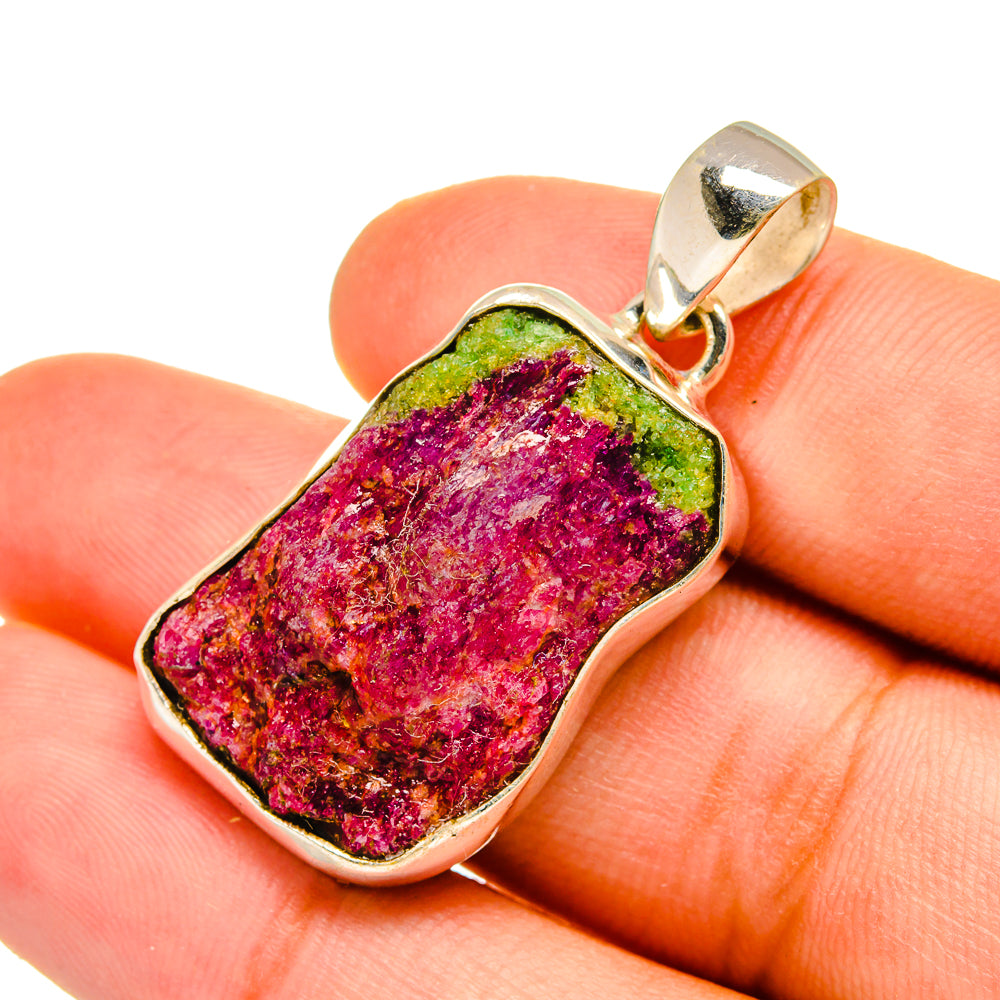 Ruby Zoisite Pendants handcrafted by Ana Silver Co - PD8973