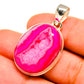 Pink Agate Druzy Pendants handcrafted by Ana Silver Co - PD8981