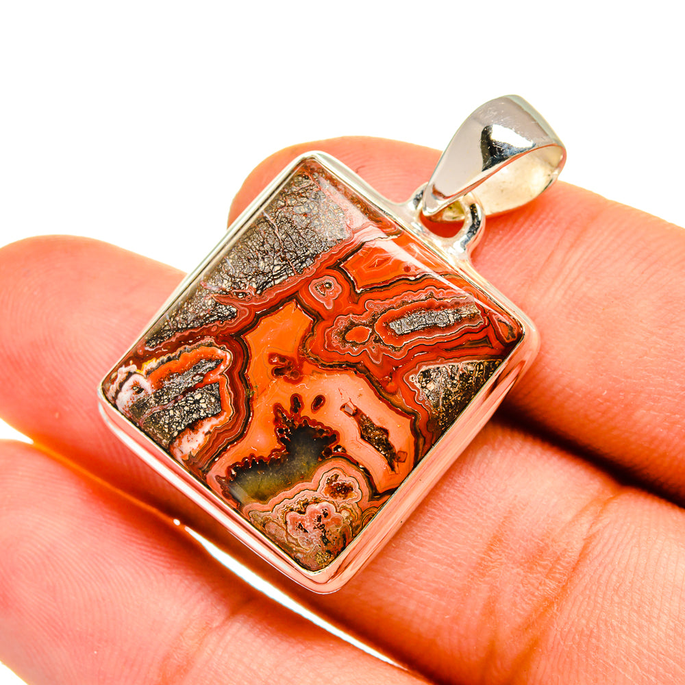 Crazy Lace Agate Pendants handcrafted by Ana Silver Co - PD8993