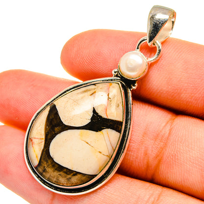 Peanut Wood Jasper Pendants handcrafted by Ana Silver Co - PD9001