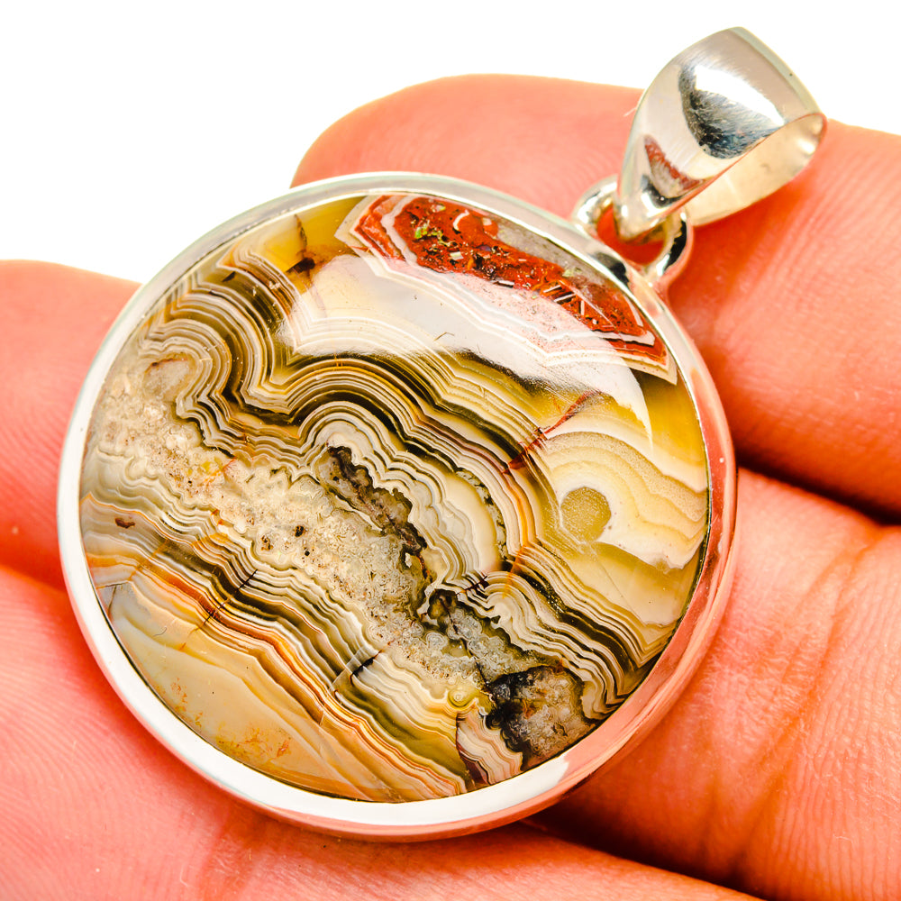 Laguna Lace Agate Pendants handcrafted by Ana Silver Co - PD9007