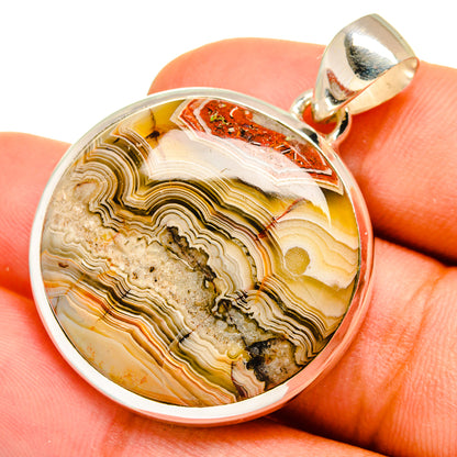 Laguna Lace Agate Pendants handcrafted by Ana Silver Co - PD9007