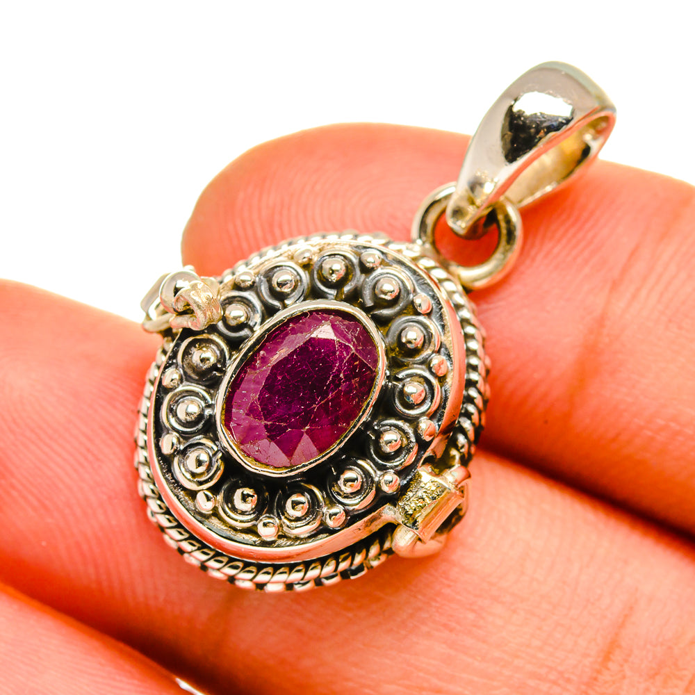 Ruby Pendants handcrafted by Ana Silver Co - PD9017