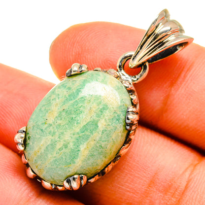 Peruvian Amazonite Pendants handcrafted by Ana Silver Co - PD9029