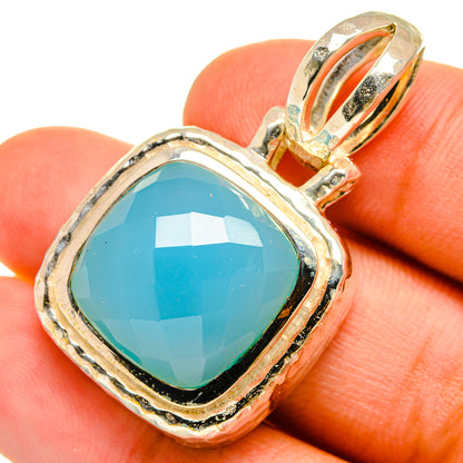 Aqua Chalcedony Pendants handcrafted by Ana Silver Co - PD9030