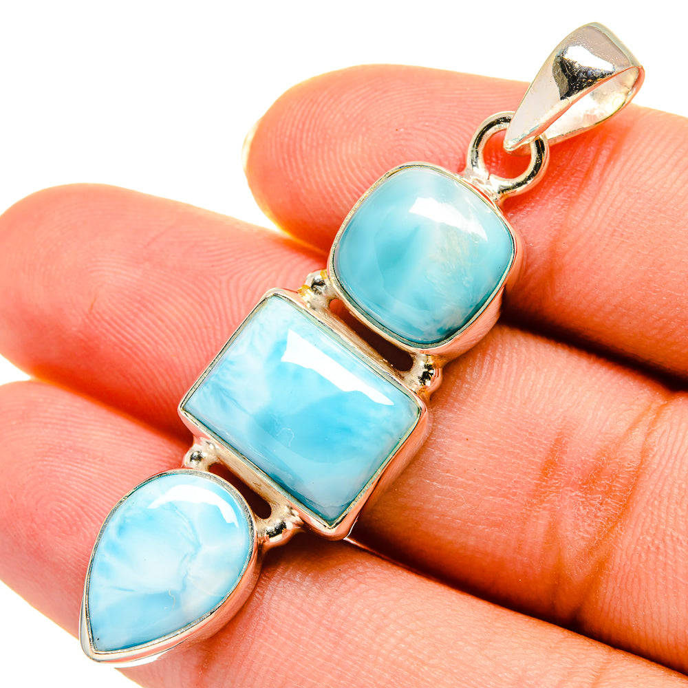 Larimar Pendants handcrafted by Ana Silver Co - PD9037
