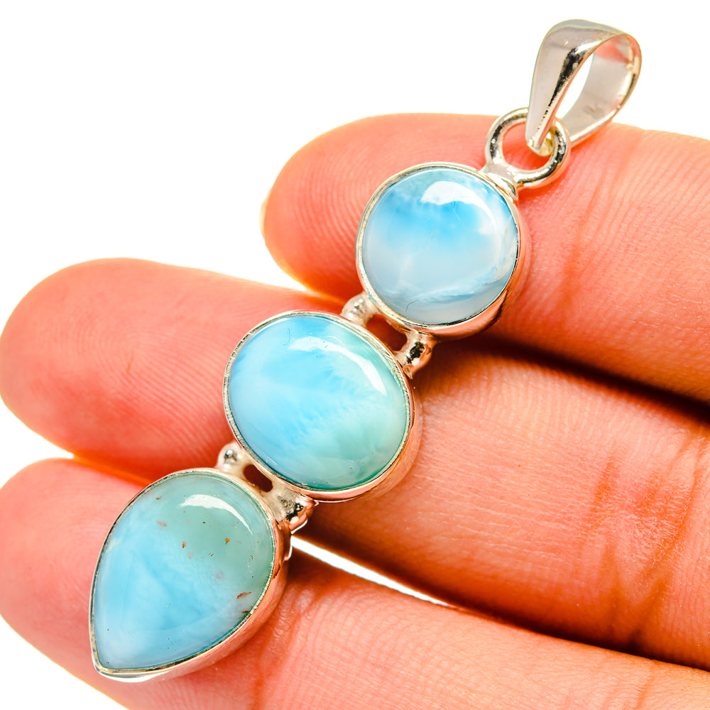 Larimar Pendants handcrafted by Ana Silver Co - PD9039