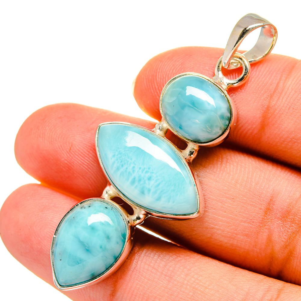Larimar Pendants handcrafted by Ana Silver Co - PD9042