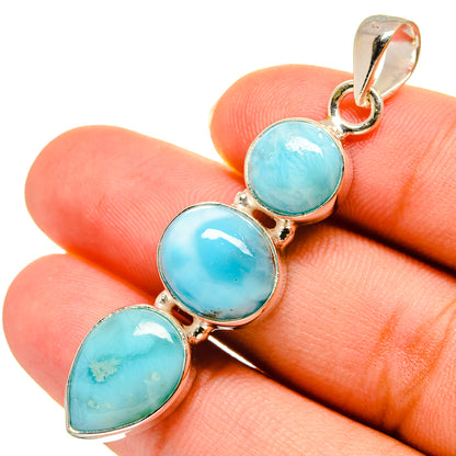Larimar Pendants handcrafted by Ana Silver Co - PD9043