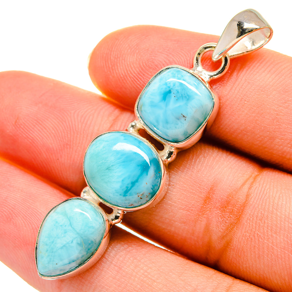 Larimar Pendants handcrafted by Ana Silver Co - PD9044