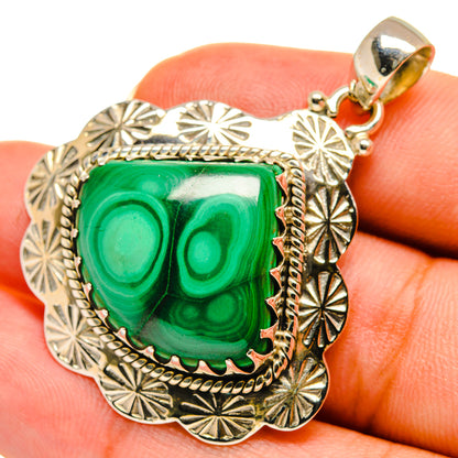 Malachite Pendants handcrafted by Ana Silver Co - PD9086
