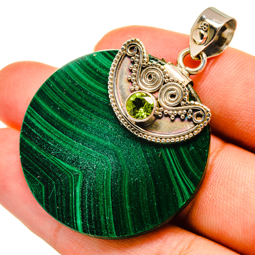 Malachite Pendants handcrafted by Ana Silver Co - PD9094