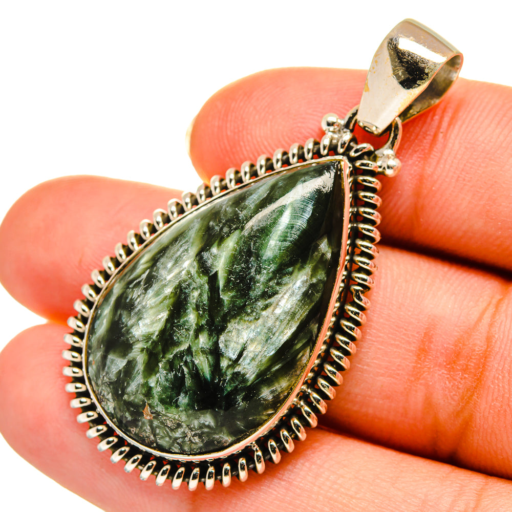 Seraphinite Pendants handcrafted by Ana Silver Co - PD9102