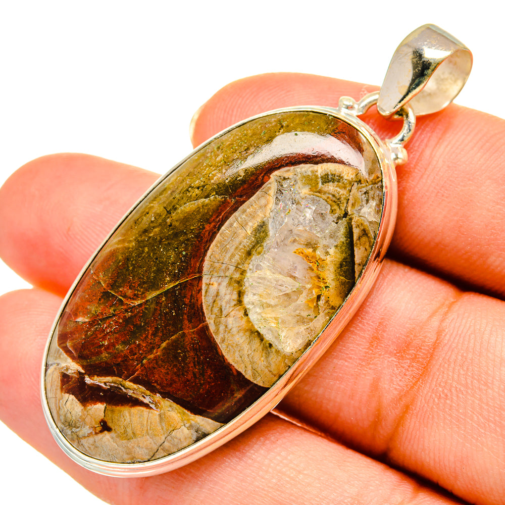 Mushroom Rhyolite Pendants handcrafted by Ana Silver Co - PD9112