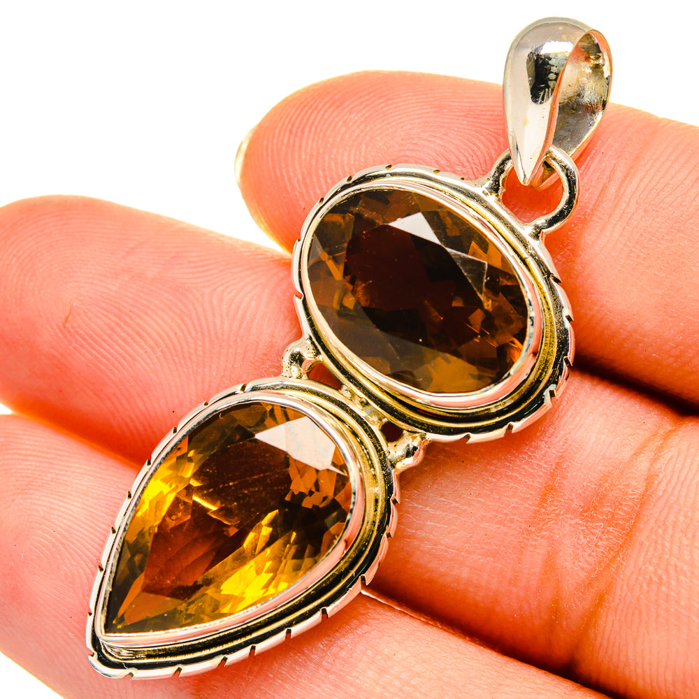 Mandarin Citrine Pendants handcrafted by Ana Silver Co - PD9120