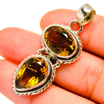 Mandarin Citrine Pendants handcrafted by Ana Silver Co - PD9121