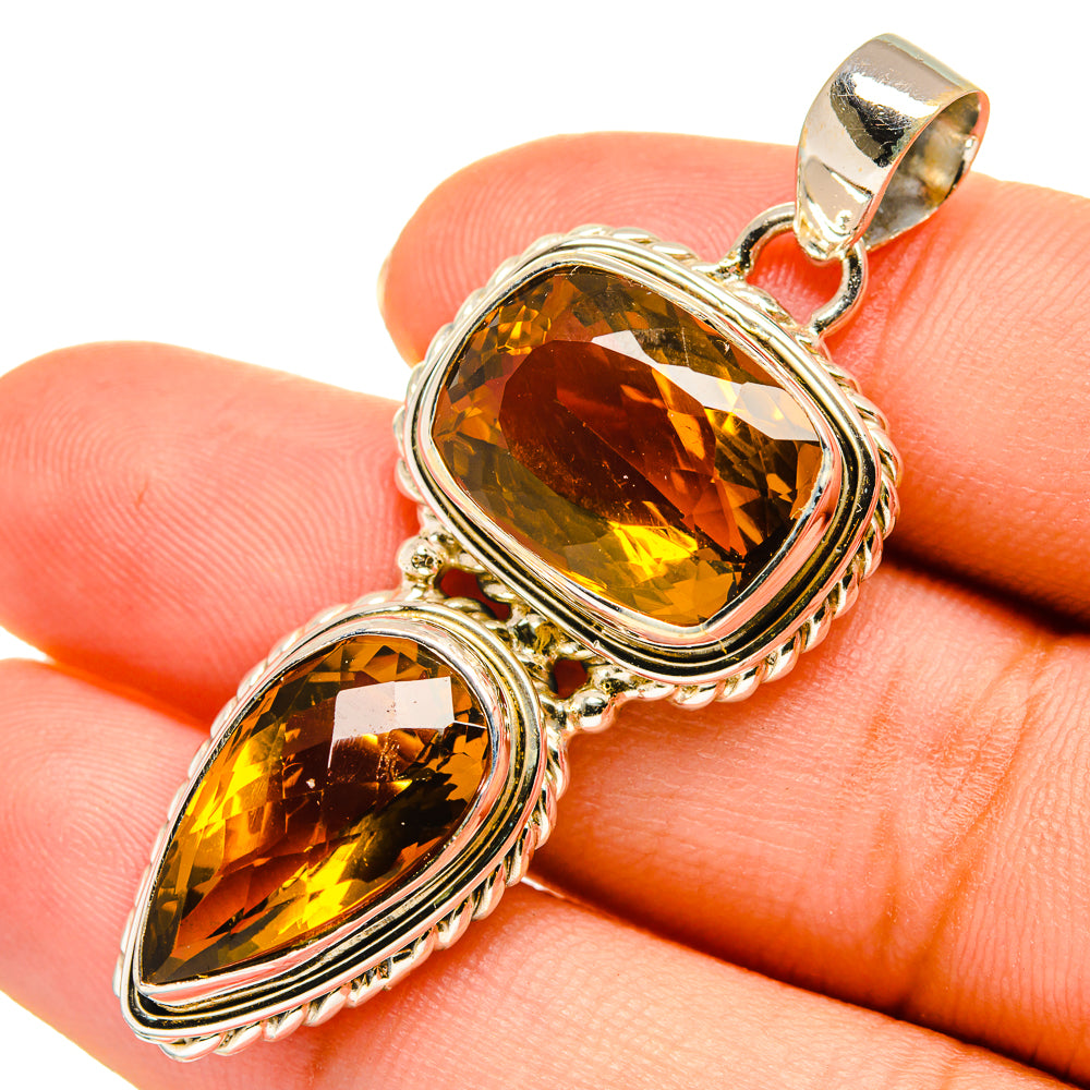 Mandarin Citrine Pendants handcrafted by Ana Silver Co - PD9122