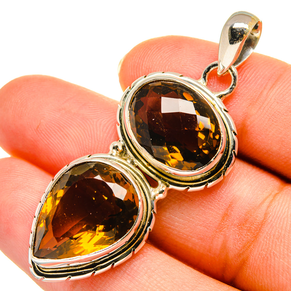 Mandarin Citrine Pendants handcrafted by Ana Silver Co - PD9124