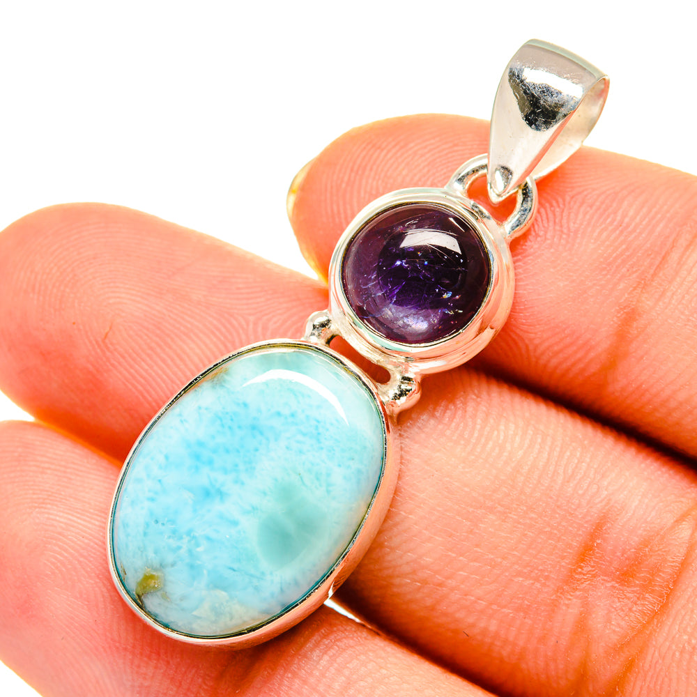 Larimar Pendants handcrafted by Ana Silver Co - PD9135