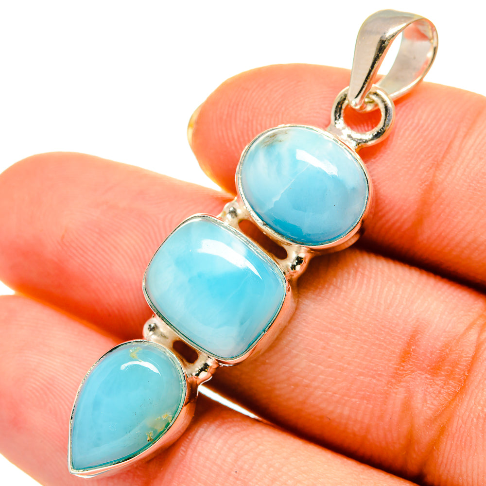 Larimar Pendants handcrafted by Ana Silver Co - PD9136