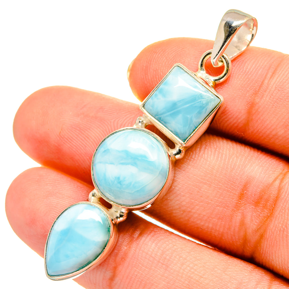 Larimar Pendants handcrafted by Ana Silver Co - PD9138