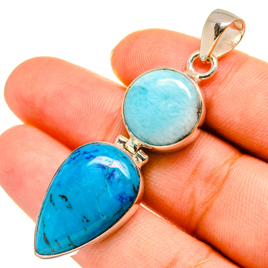 Chrysocolla Pendants handcrafted by Ana Silver Co - PD9163
