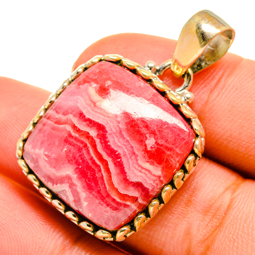 Rhodochrosite Pendants handcrafted by Ana Silver Co - PD9172