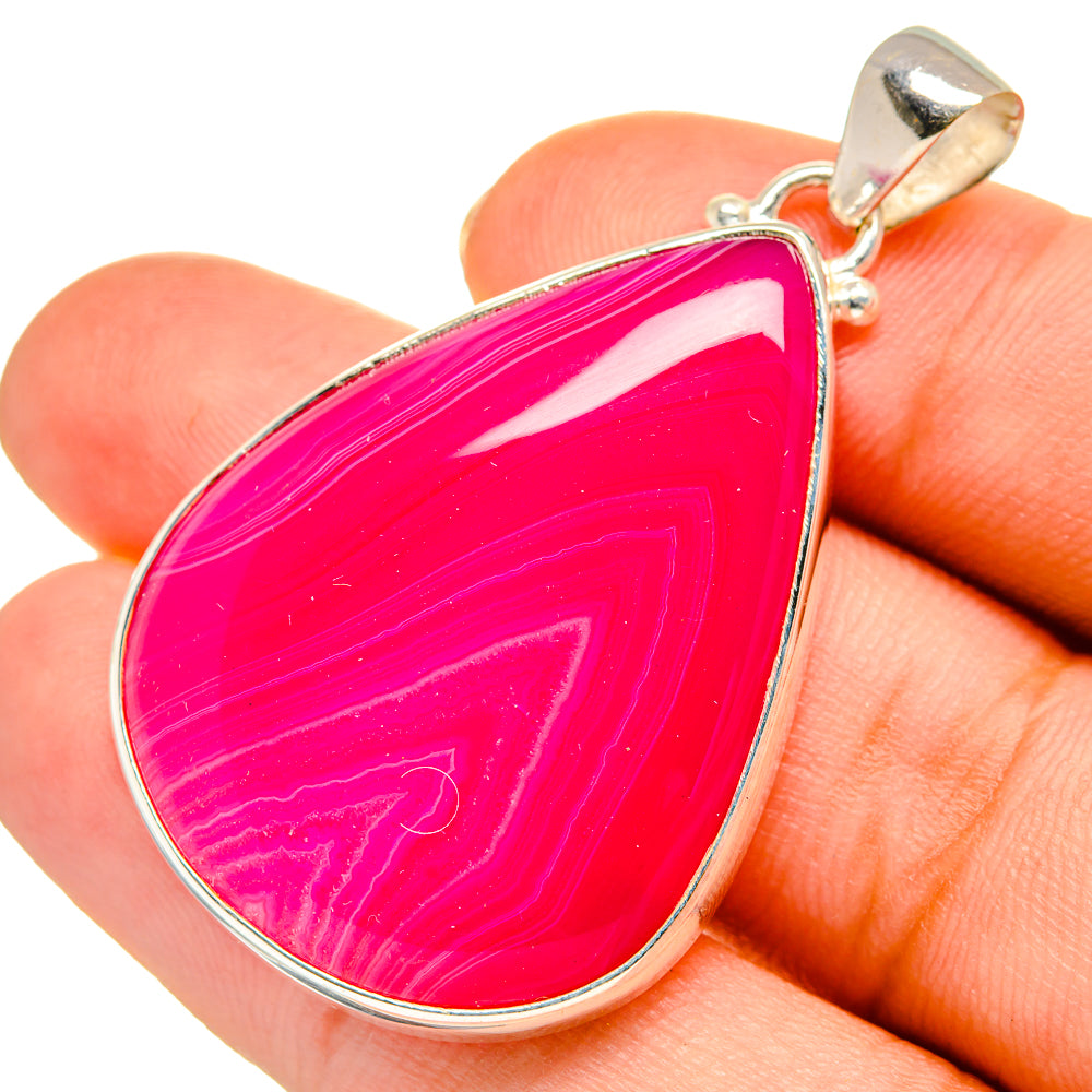 Pink Botswana Agate Pendants handcrafted by Ana Silver Co - PD9173
