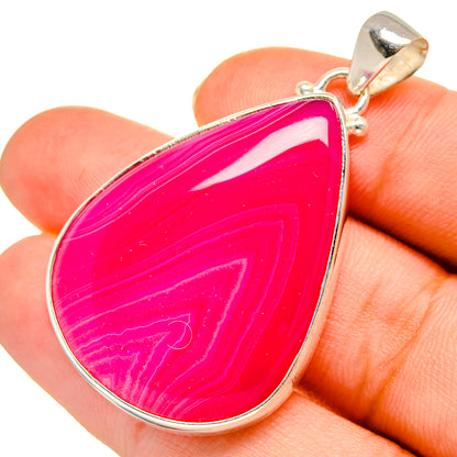Pink Botswana Agate Pendants handcrafted by Ana Silver Co - PD9173