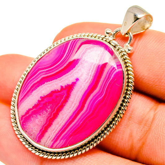 Pink Botswana Agate Pendants handcrafted by Ana Silver Co - PD9175