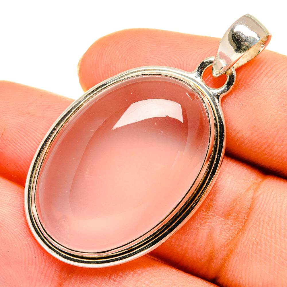 Rose Quartz Pendants handcrafted by Ana Silver Co - PD9181