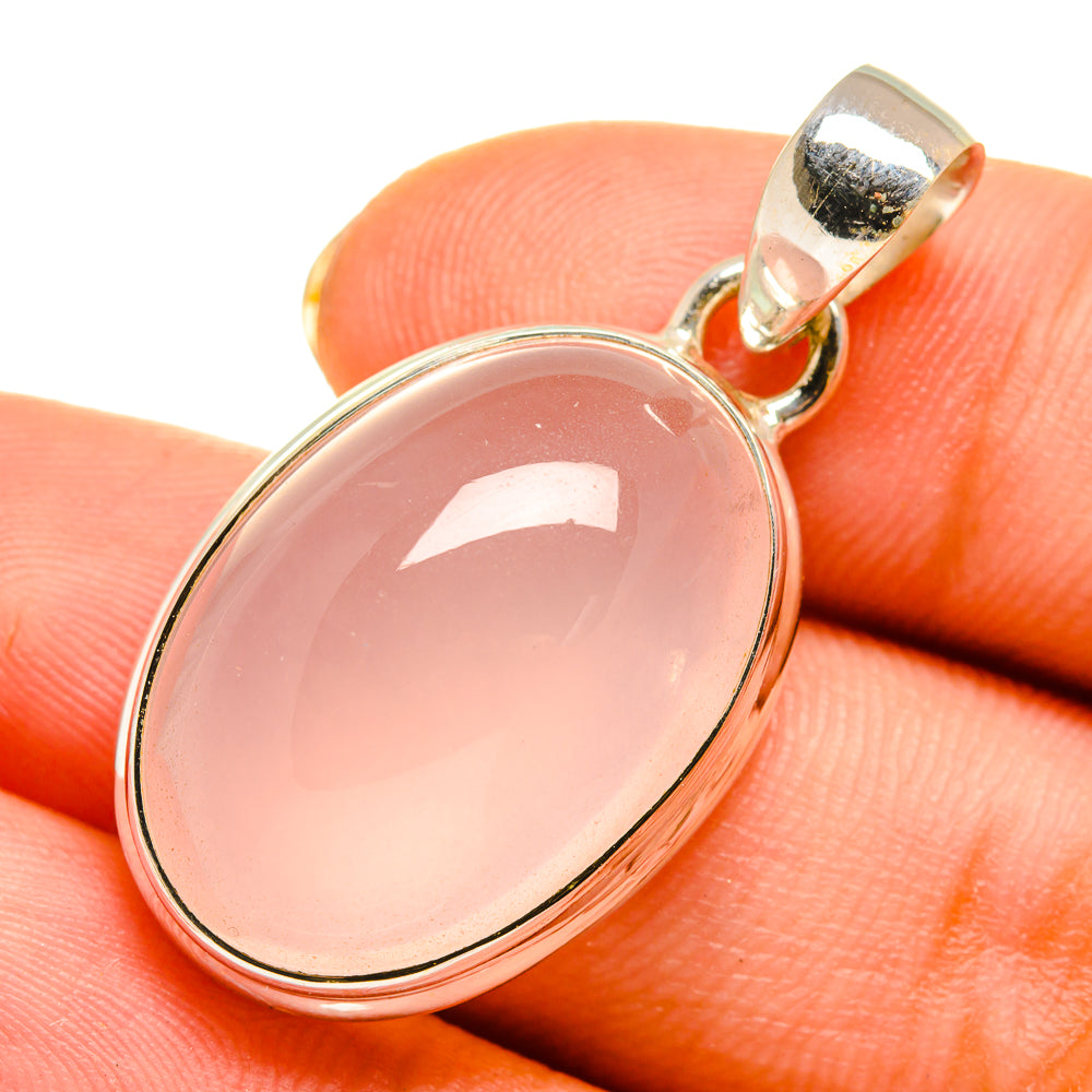 Rose Quartz Pendants handcrafted by Ana Silver Co - PD9183