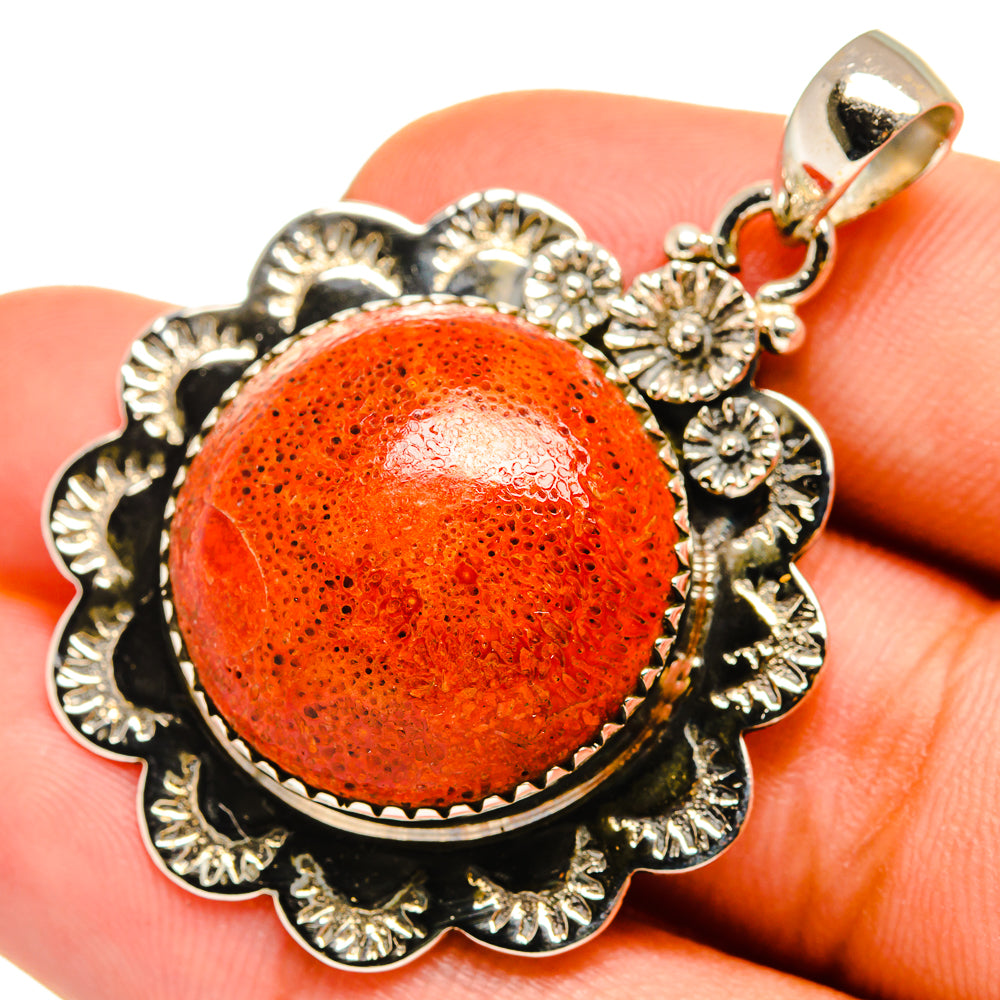 Sponge Coral Pendants handcrafted by Ana Silver Co - PD9195