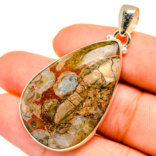 Mushroom Rhyolite Pendants handcrafted by Ana Silver Co - PD9202