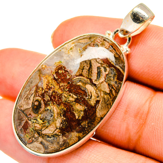 Mushroom Rhyolite Pendants handcrafted by Ana Silver Co - PD9206