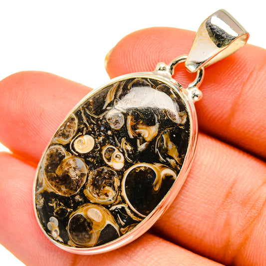 Turritella Agate Pendants handcrafted by Ana Silver Co - PD9208