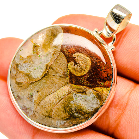 Mushroom Rhyolite Pendants handcrafted by Ana Silver Co - PD9211