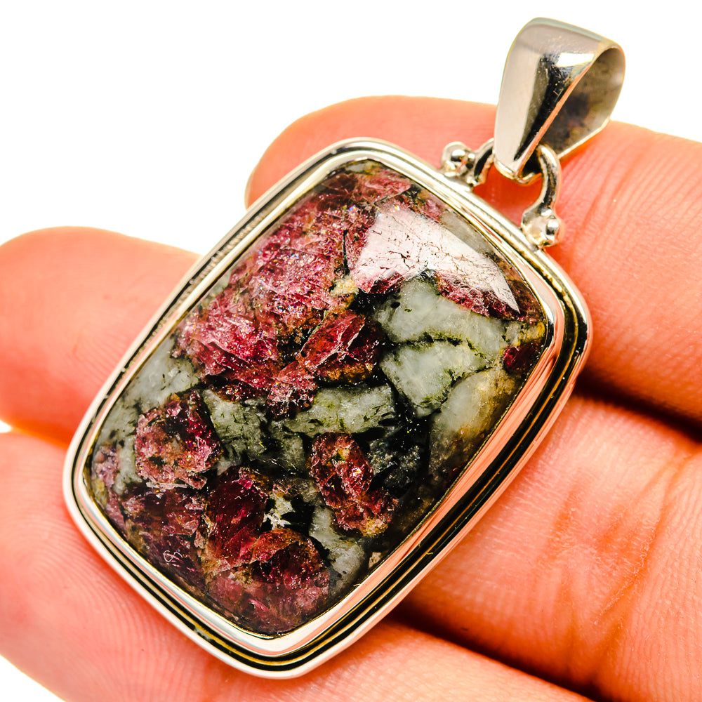 Russian Eudialyte Pendants handcrafted by Ana Silver Co - PD9212