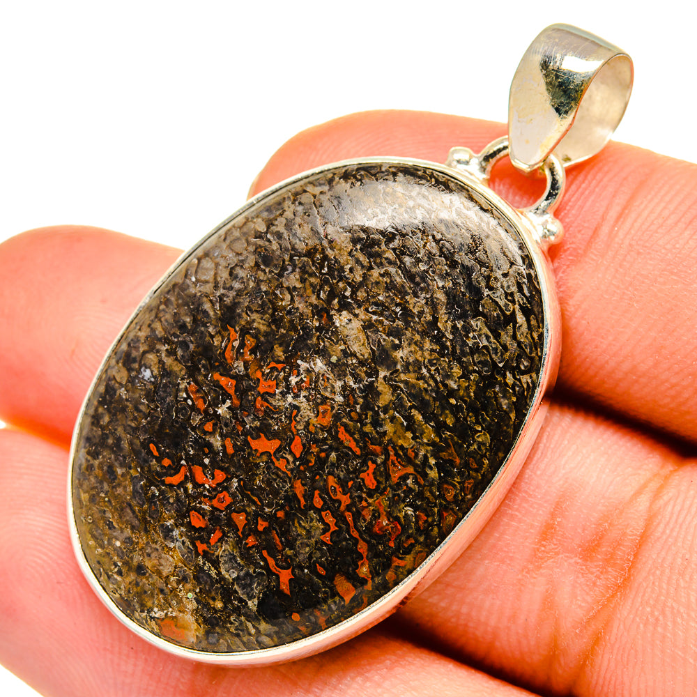 Russian Eudialyte Pendants handcrafted by Ana Silver Co - PD9215