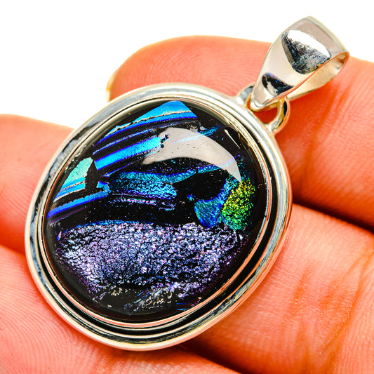 Dichroic Glass Pendants handcrafted by Ana Silver Co - PD9217