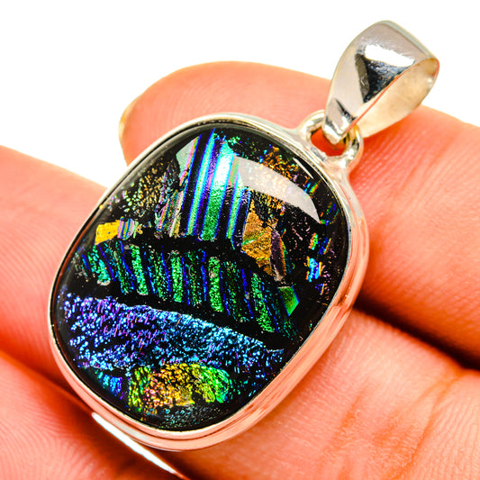 Dichroic Glass Pendants handcrafted by Ana Silver Co - PD9218