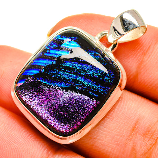Dichroic Glass Pendants handcrafted by Ana Silver Co - PD9219