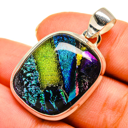 Dichroic Glass Pendants handcrafted by Ana Silver Co - PD9220