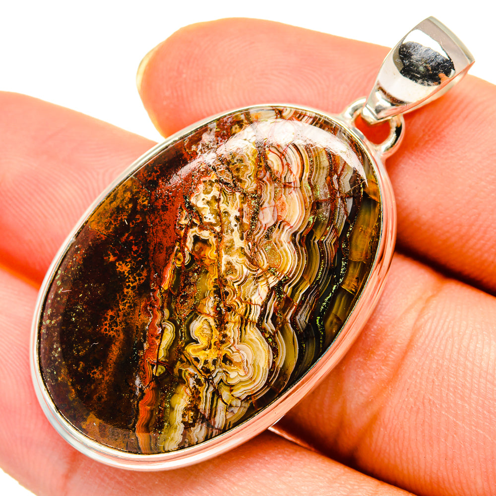 Crazy Lace Agate Pendants handcrafted by Ana Silver Co - PD9244